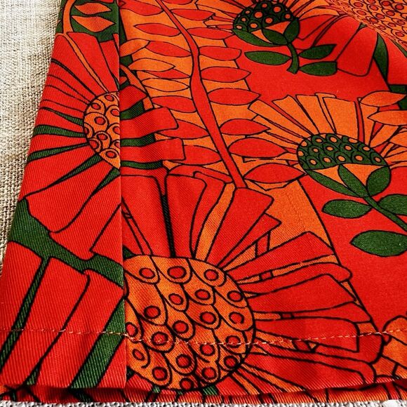 Julie Brown Dixie Strange Love Skirt Orange Green Floral Women’s L - Picture 4 of 10